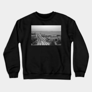 The rail swing bridge over the River Yare in Reedham Crewneck Sweatshirt